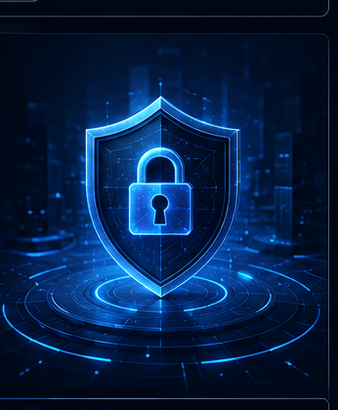 Digital shield representing institutional security architecture